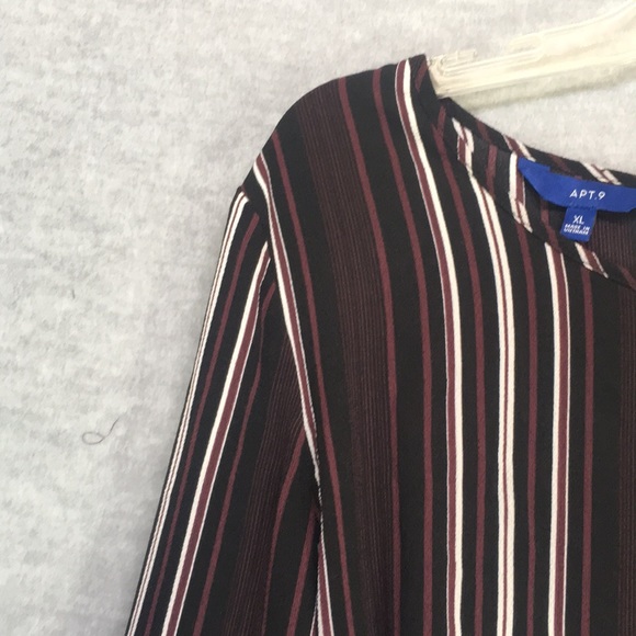 APT 9 Renascence Festival Comfy Extra Long Line Stretch Slimming Vertical Stripe - Picture 8 of 15